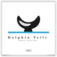 colas de delfín logo premium elegante plantilla vector eps 10
