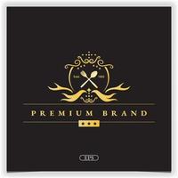 restaurante de oro logo premium elegante plantilla vector eps 10