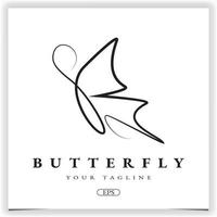 outline butterfly logo premium elegant template vector eps 10
