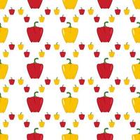 Vegetarian, Fruit and Vegetables Seamless Pattern Design with Fresh, Organic and Natural Food in Hand Drawn Flat Cartoon Background Illustration vector