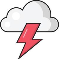 nube trueno ilustración vectorial sobre un fondo.símbolos de calidad premium.iconos vectoriales para concepto y diseño gráfico. vector