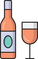 ilustración de vector de vino en un fondo. símbolos de calidad premium. iconos vectoriales para concepto y diseño gráfico.