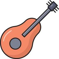 ilustración de vector de guitarra en un fondo. símbolos de calidad premium. iconos vectoriales para concepto y diseño gráfico.