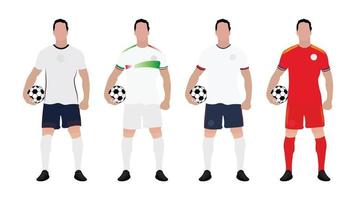 World football championship group B team with their team kit vector