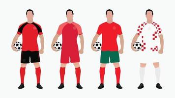 World football championship group F team with their team kit vector