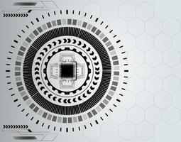 fondo ultramoderno de inteligencia artificial. fondo del día de la ciencia tecnológica con vector de elementos geométricos