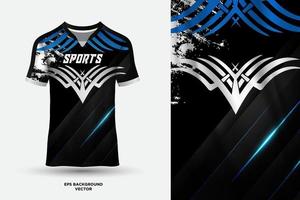 diseño moderno de camiseta de camiseta adecuado para deportes, carreras, fútbol, juegos y vectores de deportes electrónicos