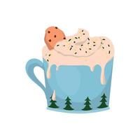 Christmas hot drink vector