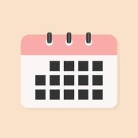 Calendar vector icon. Simple style. Schedule, date, day, plan, symbol concept.