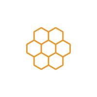 eps10 orange vector honeycombs or cells line icon isolated on white background. honeybee cells pattern outline symbol in a simple flat trendy modern style for your website design, logo, and mobile app
