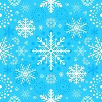 Beautiful Snowflakes Seamless Pattern vector