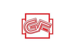 plantilla de diseño de icono y logotipo de letra gf vector