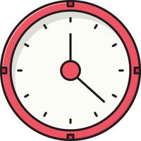 ilustración de vector de reloj en un fondo. símbolos de calidad premium. iconos vectoriales para concepto y diseño gráfico.