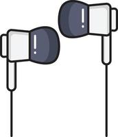 earphone vector illustration on a background.Premium quality symbols.vector icons for concept and graphic design.