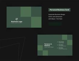 Minimal Business Card Template For Digital DJ, Consulting Engineer, Architecture, Photographer vector