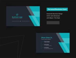 Elegant Simple Business Card Template For Digital DJ, Consulting Engineer, Architecture vector