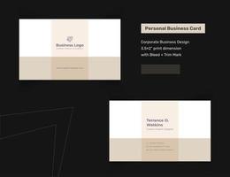 Minimal Business Card Template For Digital DJ, Consulting Engineer, Architecture, Photographer vector