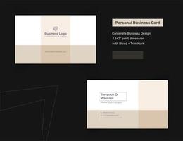 Minimal Business Card Template For Digital DJ, Consulting Engineer, Architecture, Photographer vector