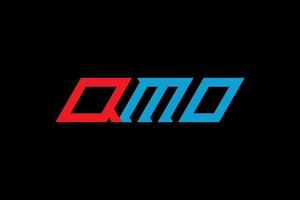 QMO letter alphabet logo design vector