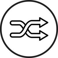 Shuffle Icon Style vector