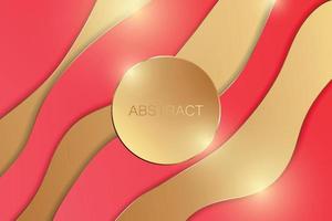 Abstract gold and red luxury background. Vector illustration