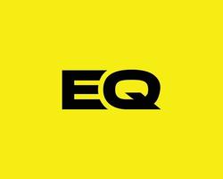 plantilla de vector de diseño de logotipo eq qe