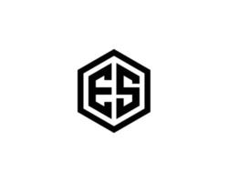 ES SE logo design vector template