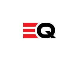 plantilla de vector de diseño de logotipo eq qe