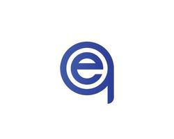 plantilla de vector de diseño de logotipo eq qe