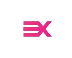 EX XE logo design vector template