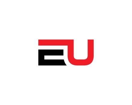 plantilla de vector de diseño de logotipo ue ue