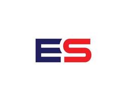 ES SE logo design vector template