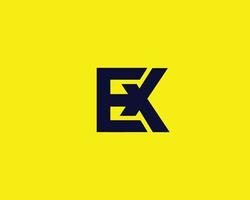 EX XE logo design vector template