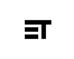 ET TE logo design vector template