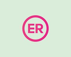 ER RE logo design vector template