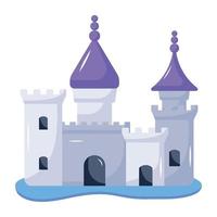 A flat icon of the castle vector