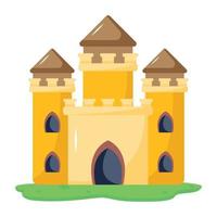 A flat icon of the castle vector