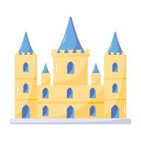 A flat icon of the castle vector