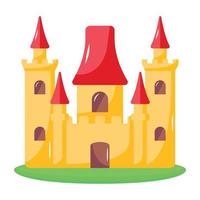 A flat icon of the castle vector