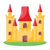 A flat icon of the castle vector