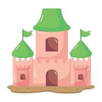 A flat icon of the castle vector