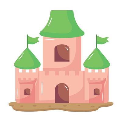 A flat icon of the castle