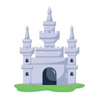 A flat icon of the castle vector