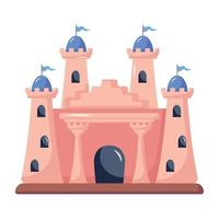 A flat icon of the castle vector