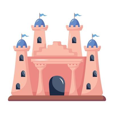 A flat icon of the castle