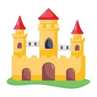 A flat icon of the castle vector