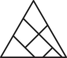 Abstract pyramid triangle logo illustration in trendy and minimal style vector