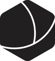 Abstract hexagon logo illustration in trendy and minimal style vector
