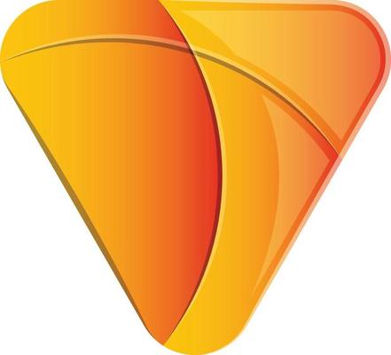 Abstract triangle logo in trendy and minimal style