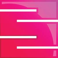 Abstract square line logo illustration in trendy and minimal style vector